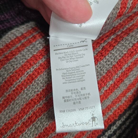 Smartwool Tabaretta Fringe Merino Wool Striped Infinity Scarf NEW - Picture 8 of 8